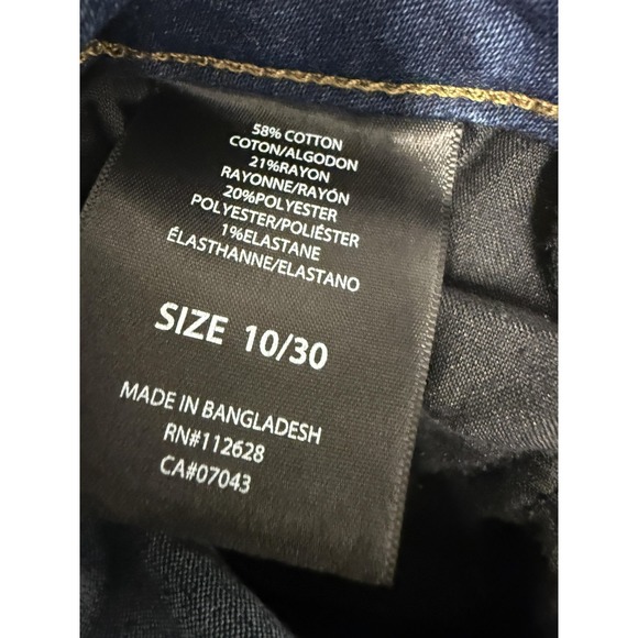 Tahari Kelly Jeans Womens 10 Blue Matoury Wash Mid Rise Skinny Stretch Denim - Picture 8 of 15